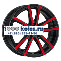 MAK 7x17/5x114,3 ET40 D76 Milano Black Red Face