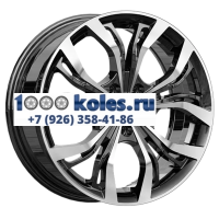 K&K 7x17/5x108 ET45 D60,1 Аламида-оригинал (КС705М) Алмаз черный