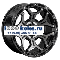 LS FlowForming 9x17/6x139,7 ET15 D106,1 RC68 BKF (конус, Колпак+лого)