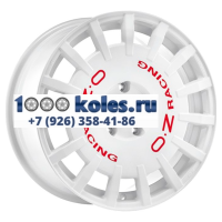 OZ 8x17/5x100 ET48 D68 Rally Racing Race White + Red Lettering